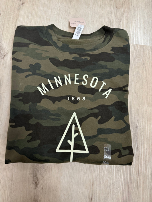 Camo MINNESOTA crew -2X-Large