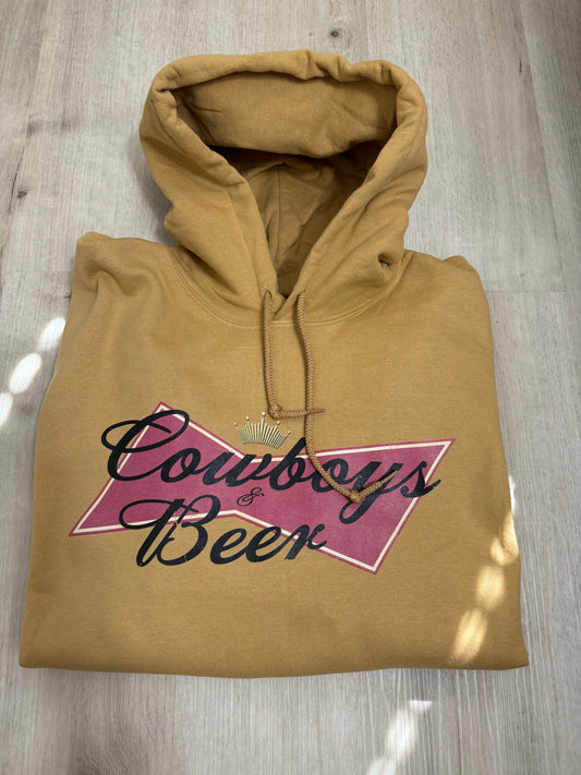 Cowboys & Beer hoodie - X-LARGE