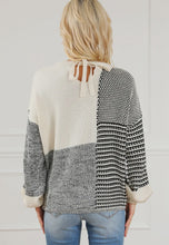 Load image into Gallery viewer, Color Block Tie Sweater
