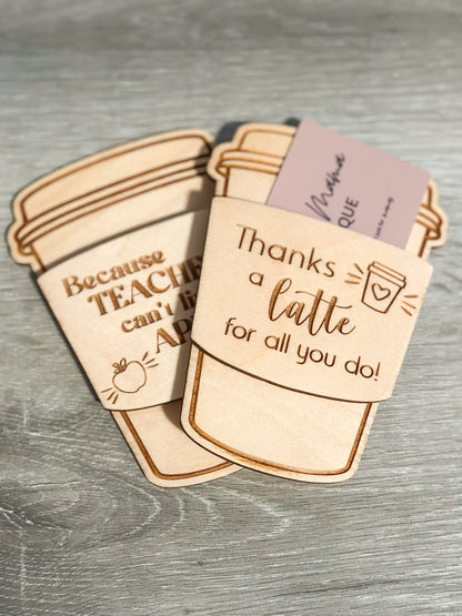 Wooden Gift Card Holder